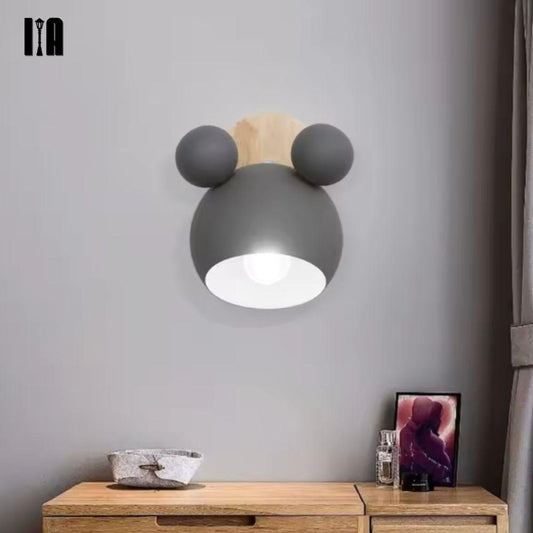 Luminária de Parede Nórdica Estilo Mickey Mouse