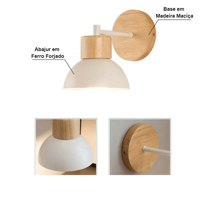 Luminária de Parede Simples Para Quarto