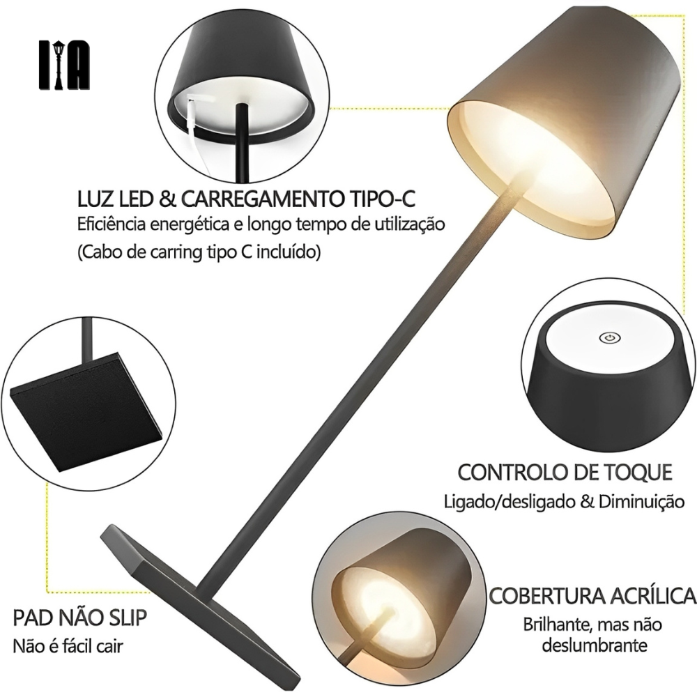 Iluminlar™ -  Abajur de Mesa Led Touch