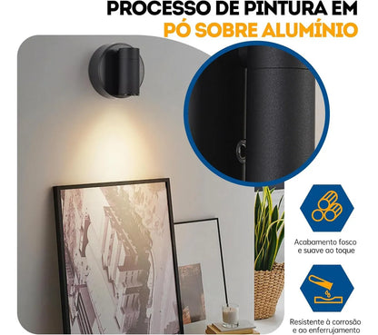 Luminária Arandela Spot Recarregável - Com Controle