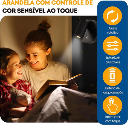 Luminária Arandela Spot Recarregável - Com Controle