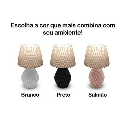 Abajur Salmão em Espiral