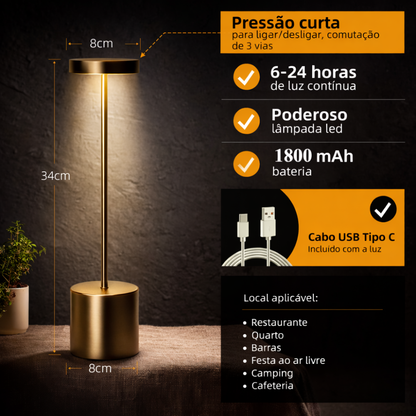 Luminária Minimalista Sem Fio