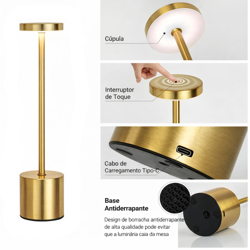 Luminária Minimalista Sem Fio