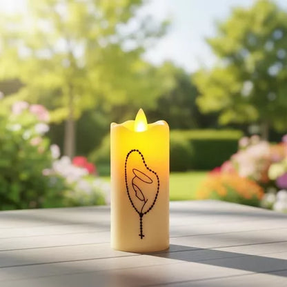 Vela Led Eletrônica Nossa Senhora do Silencio + Pilha AA