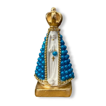 Imagem Nossa Senhora Aparecida Azul 11cm Gesso