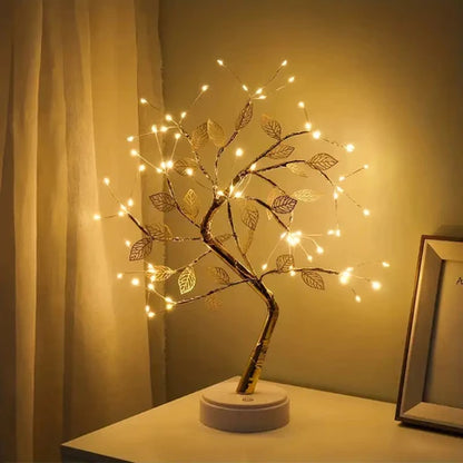 Luminária Folhas Dourada
