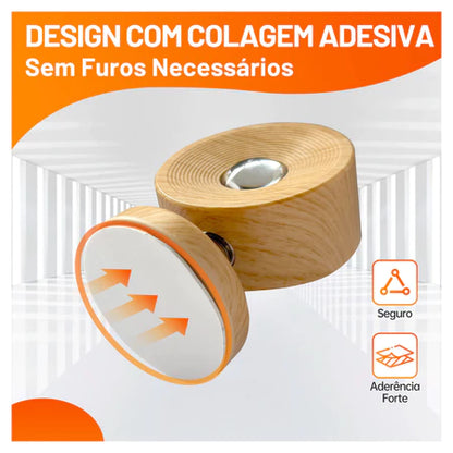 Arandela de Madeira Minimalista